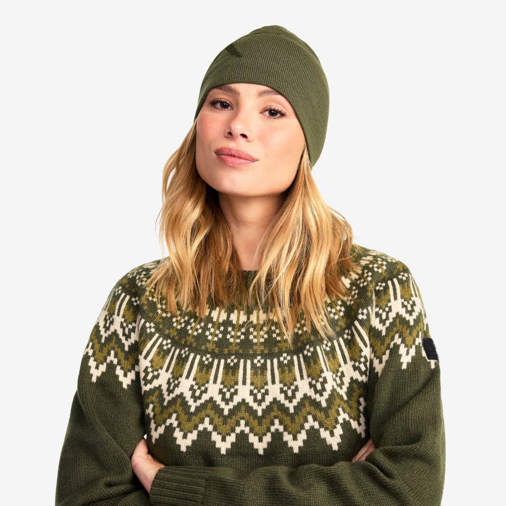 Merino Knitted Logo Beanie