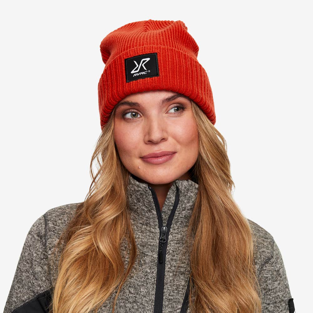 Ribbed Patch Beanie